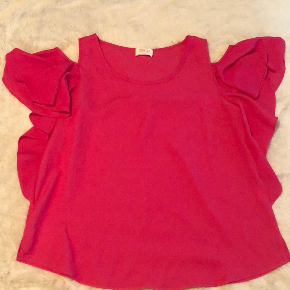 Hot pink blouse